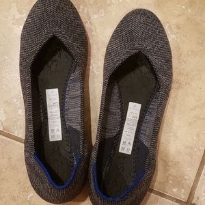 Retired charcoal birdseye pink sole Rothy's 9